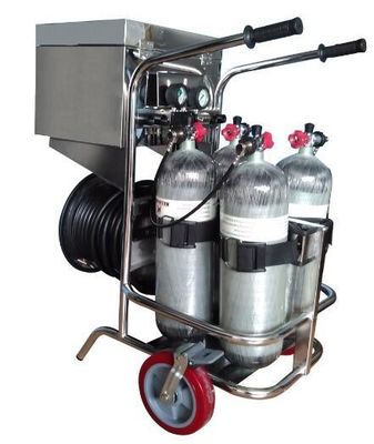 কেনা লং টিউব ট্রলি মাউন্ট করা শ্বাসযন্ত্র SCBA 6.8L সঙ্গে চলন্ত চাকার কার্ট online manufacture
